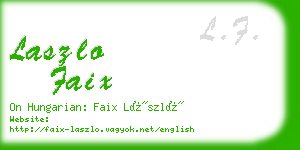 laszlo faix business card